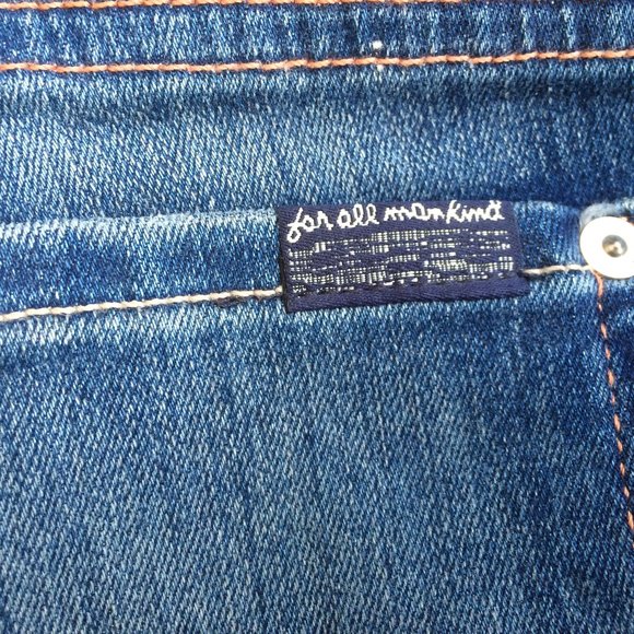 Seven 7 For All Mankind Womens Straight Leg Jeans 24 x 32 Low Rise Stretch NWT - Picture 9 of 12